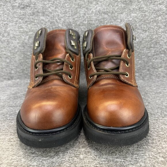 ✅Worx Women's Steel Toe 5" Brown Leather Safety Boots Sz 10 MW 5492 ✅PEELING - Picture 7 of 13
